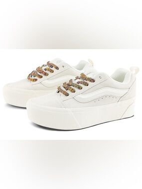 [BRAND NEW] VANS KNU STACK WHITE MULTI-COLOR LACES WOMENS SHOES SIZE 10 SNEAKERS
